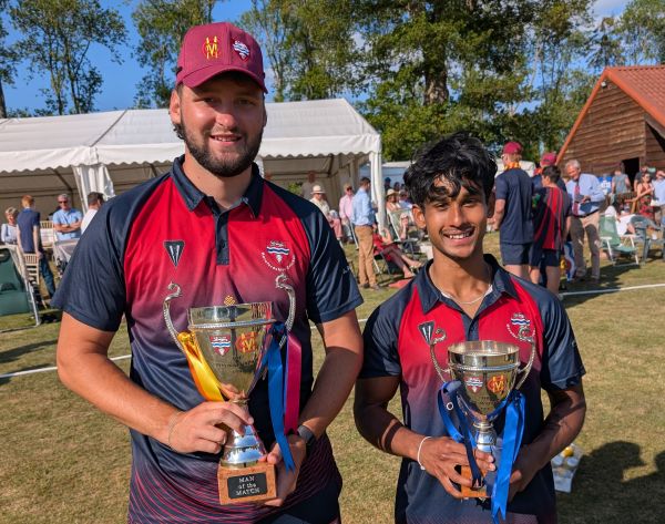 HEREFORDSHIRE and MCC ended with honours even with a victory apiece in their double-header at Brockhampton.